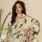 Luxurious Satin Leopard Print Pajama Set