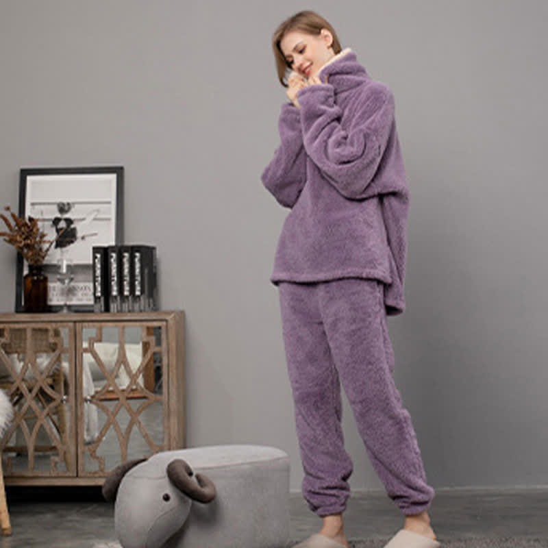 Warm Plush Winter Pajama Set