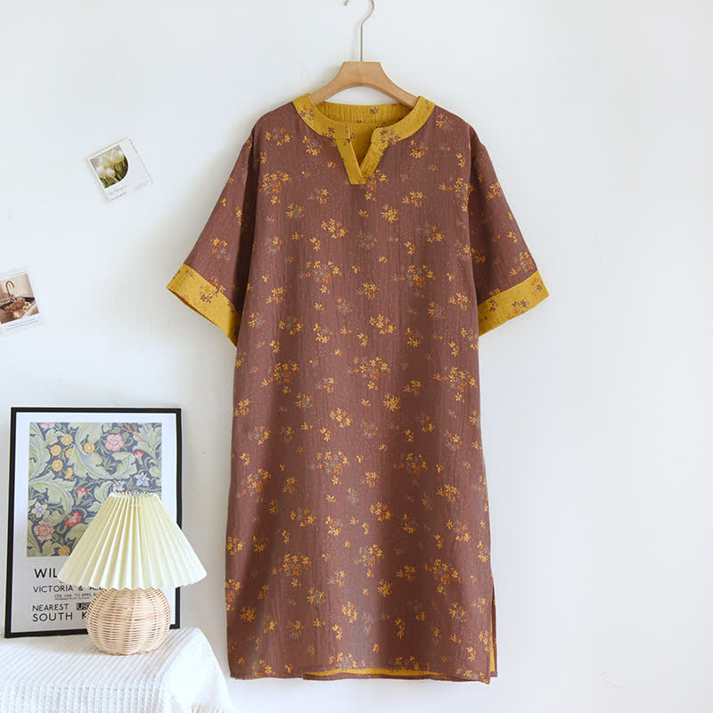Natural Floral Cotton Nightdress