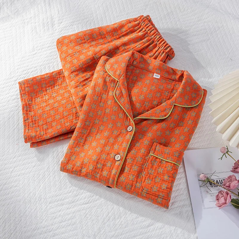 Solid Color Long Pajama Set
