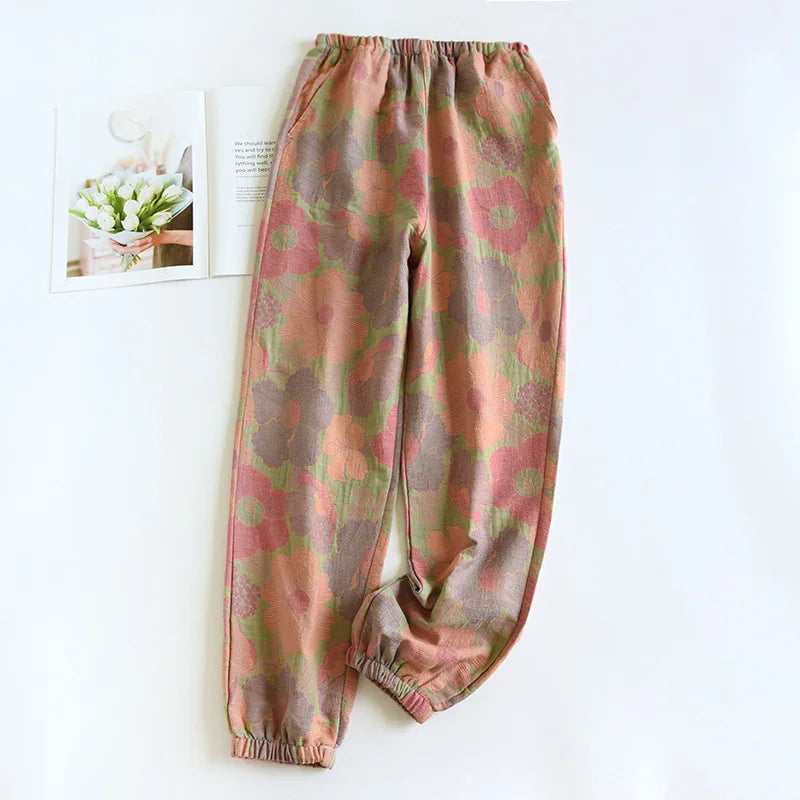 Retro Jacquard Pajama Bottoms