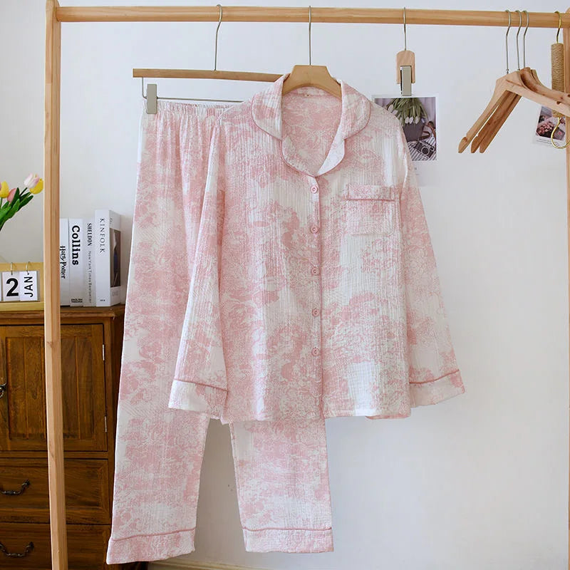 Luxury Denim Pajama Set