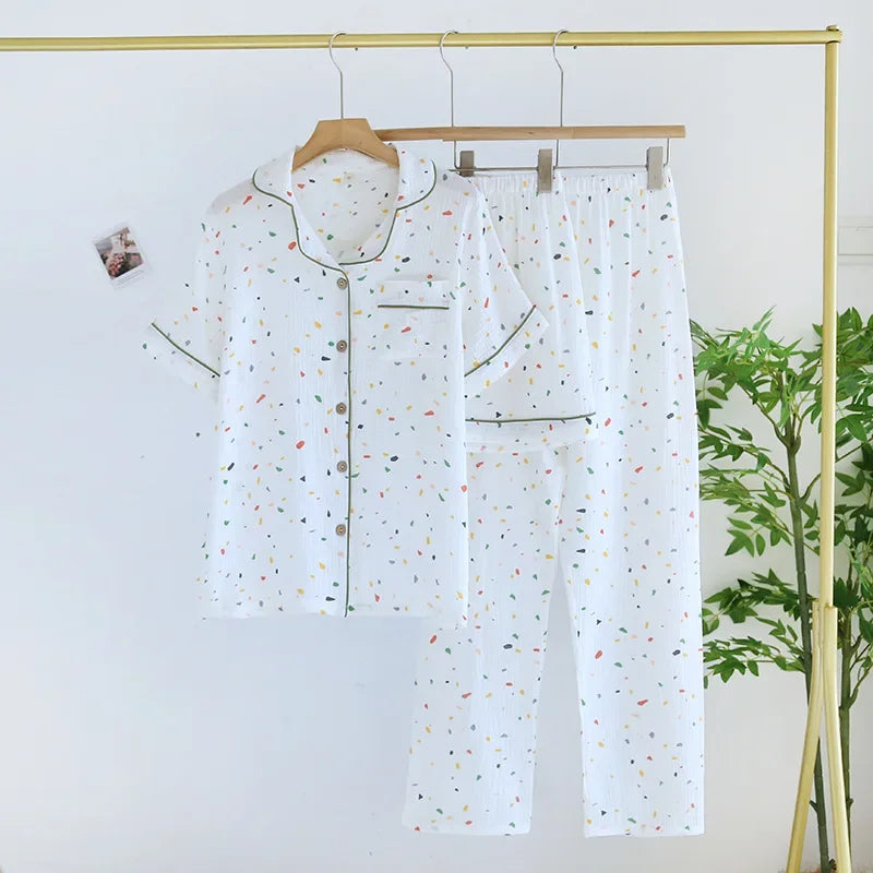 Lightweight Cotton Pajama Set (3 Pieces)
