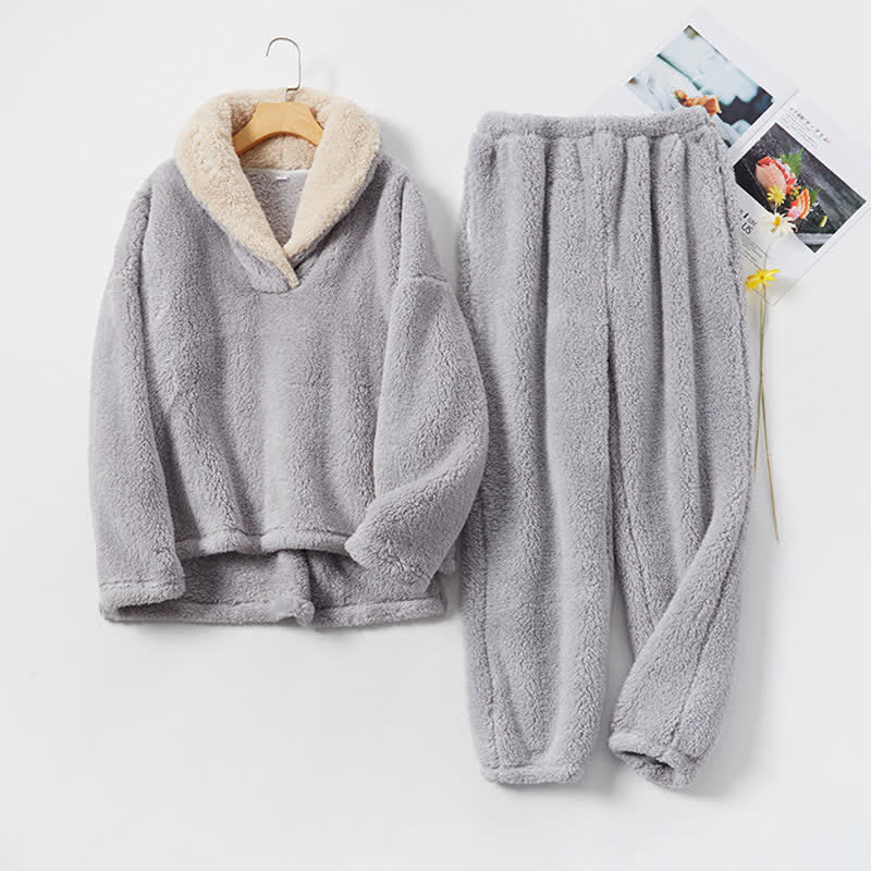 Warm Plush Winter Pajama Set