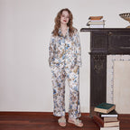 Pastoral Pattern Satin Pajama Set