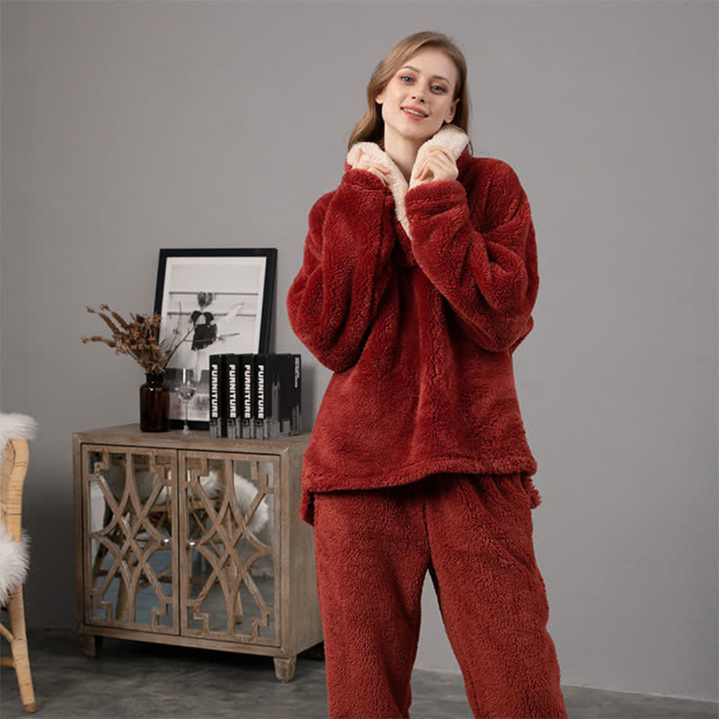 Warm Plush Winter Pajama Set