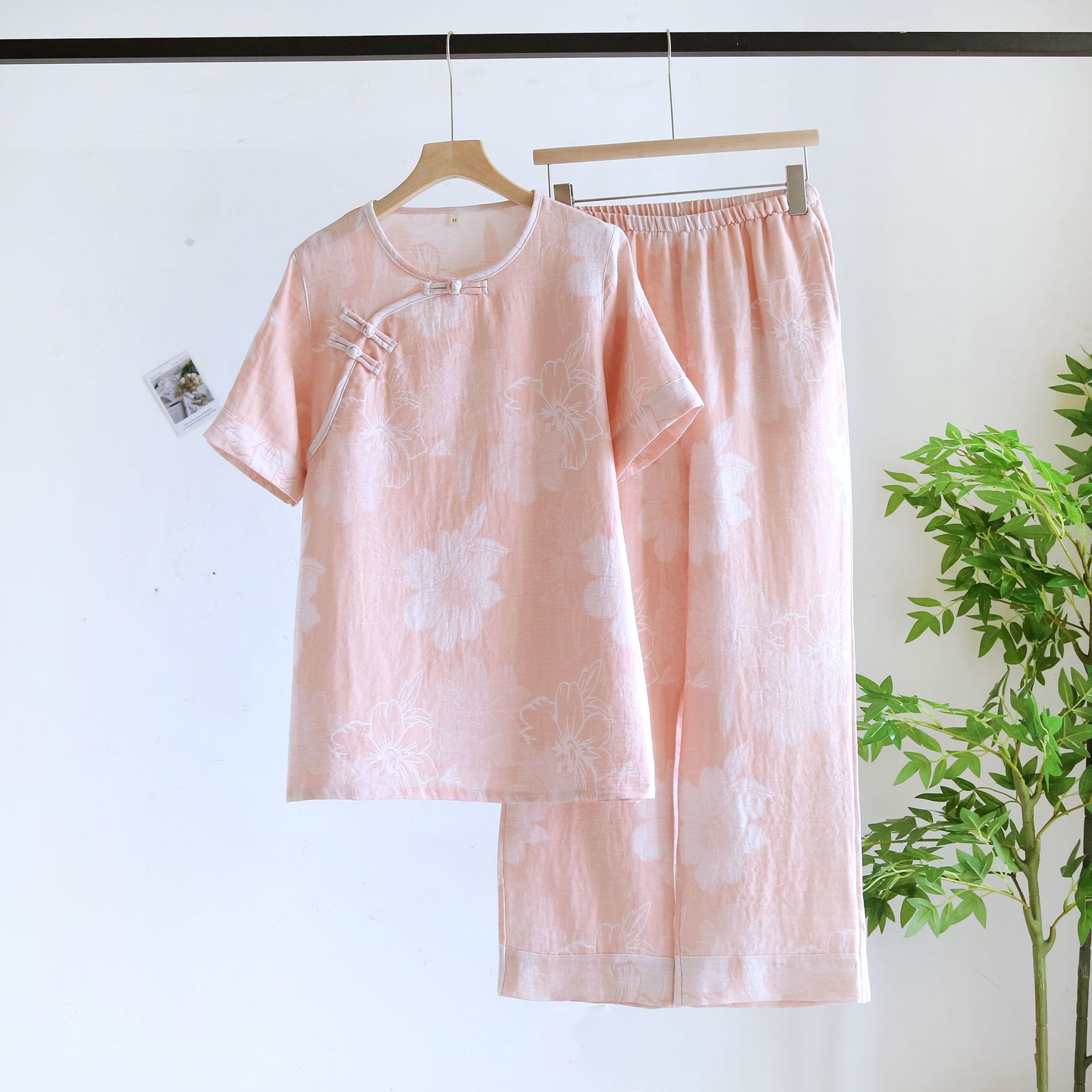 Leaf Short Sleeve Loungewear Set