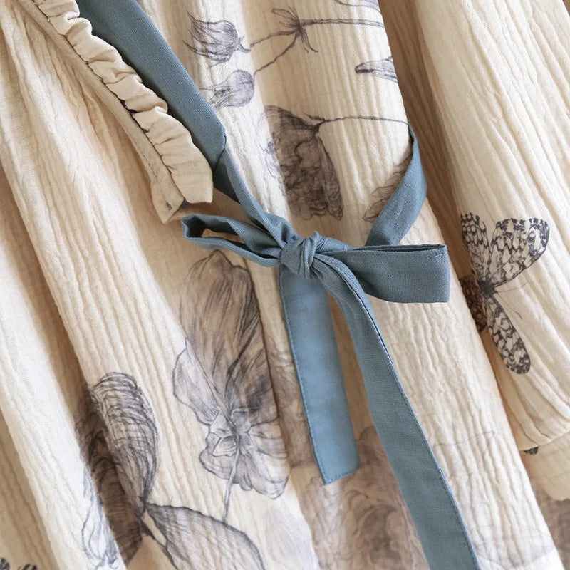 Kyoto Butterfly Cotton Kimono Set