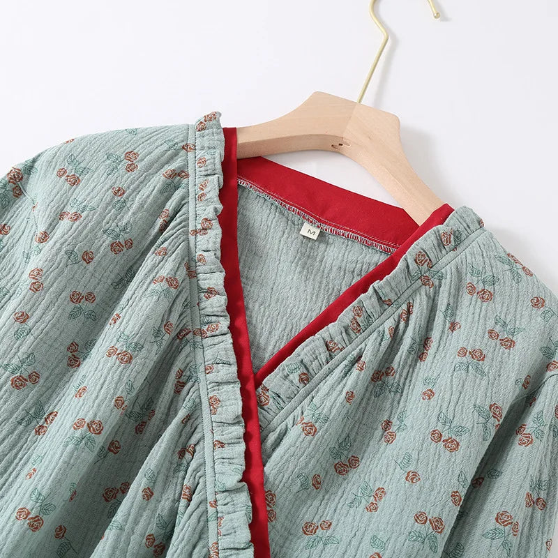 Cherry Blossom Cotton Kimono Set