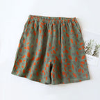 Floral Leaf Pajama Shorts
