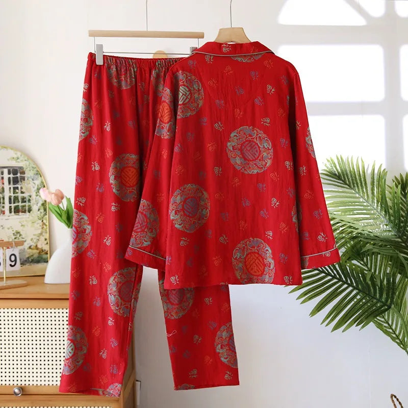 Red Ethnic Pattern Set