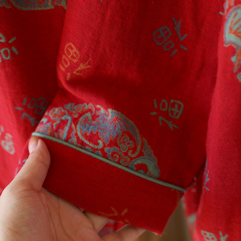 Red Ethnic Pattern Set