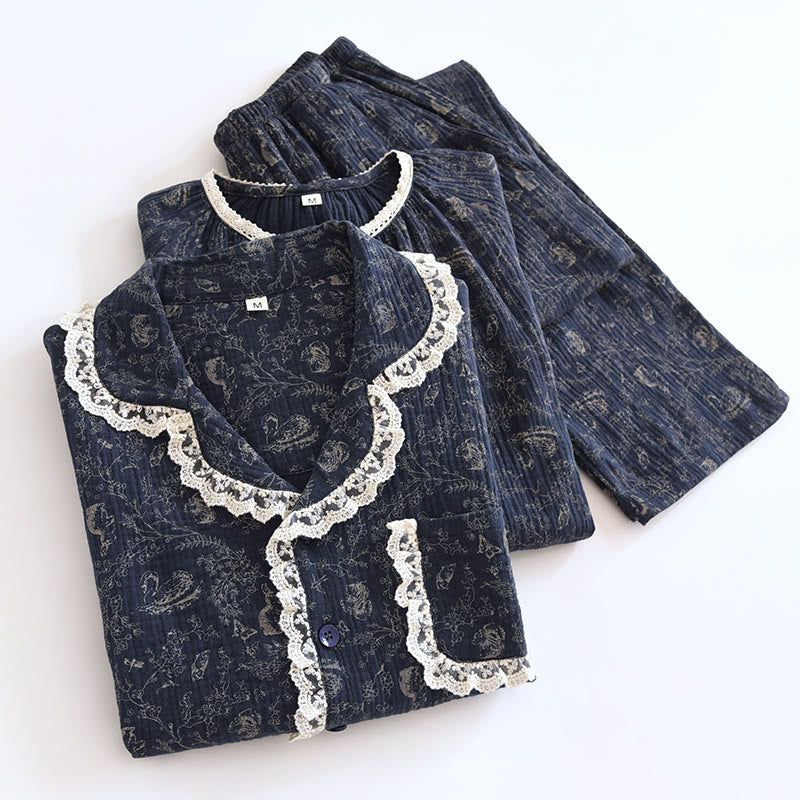 Rural Swan Flower Cotton Set