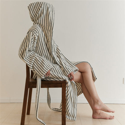 Cotton Hooded Bathrobe