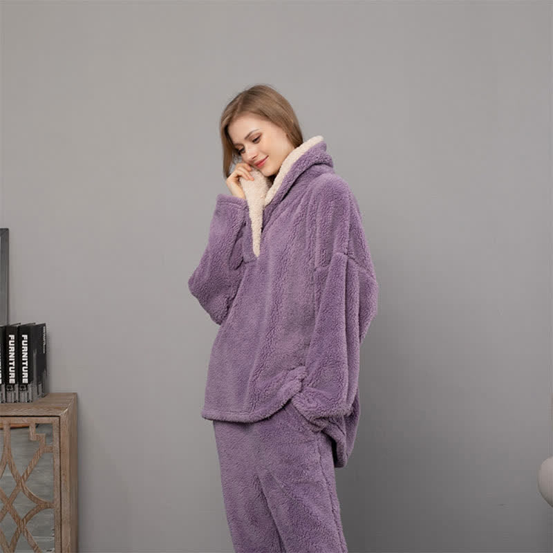 Warm Plush Winter Pajama Set