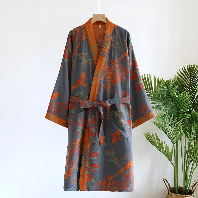 Retro Jacquard Patterned Robe