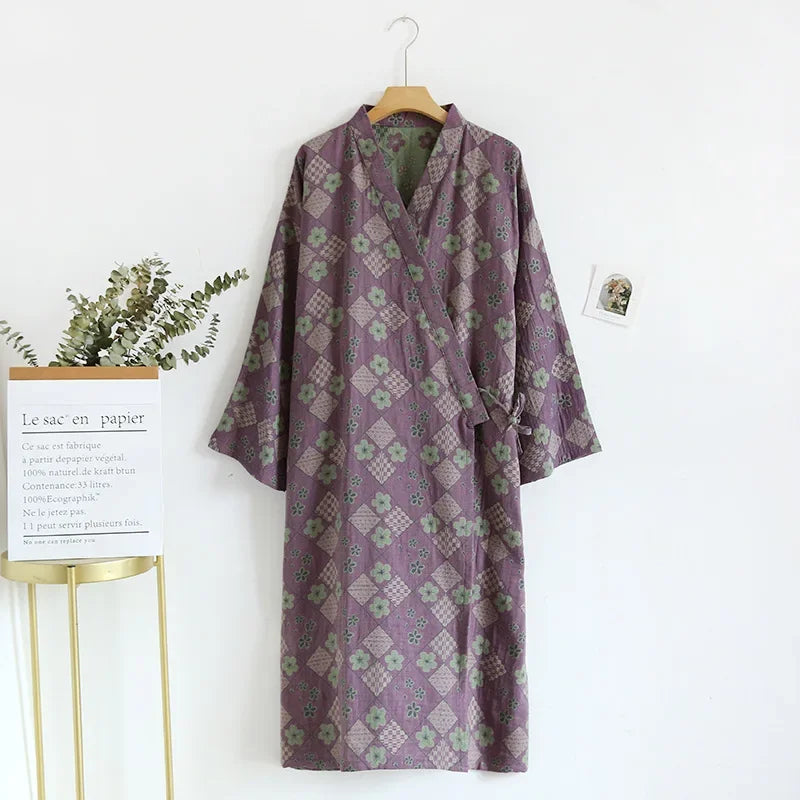 Comfortable Reversible Jacquard Bathrobe