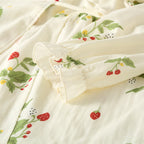 Strawberry Print Cotton Pajama Set
