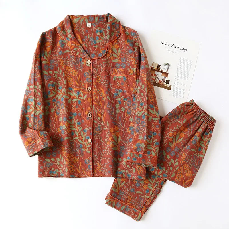 Red Vintage Pajama Set
