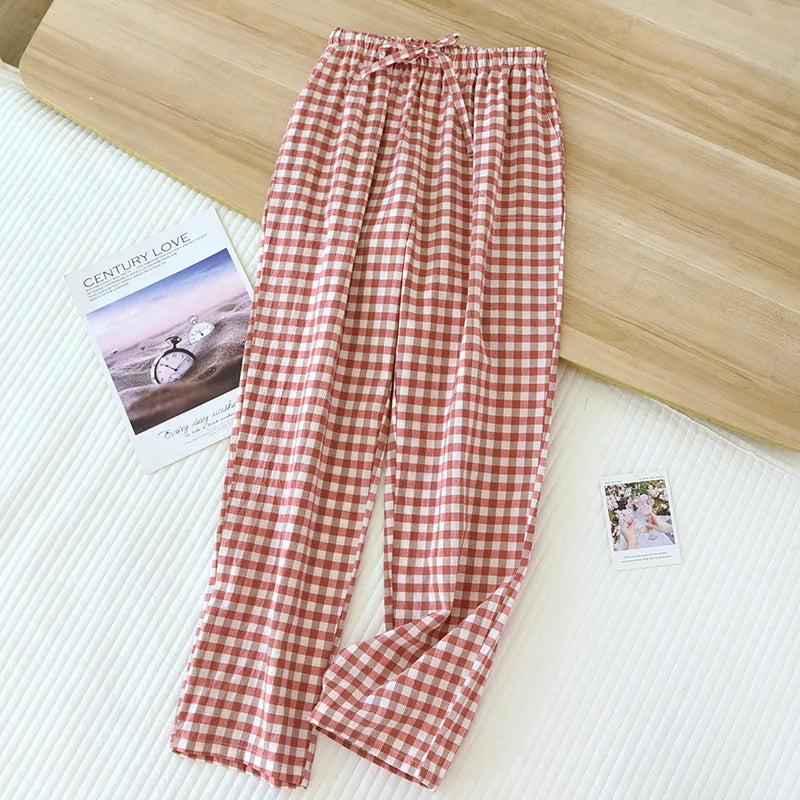 Comfortable plaid pajama bottoms