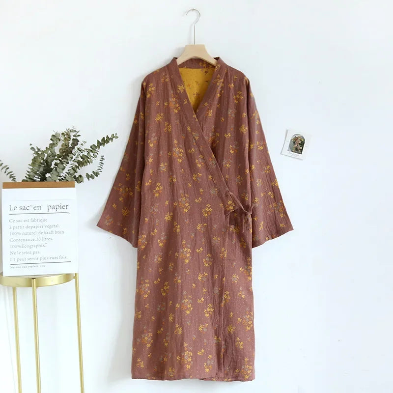 Comfortable Reversible Jacquard Bathrobe