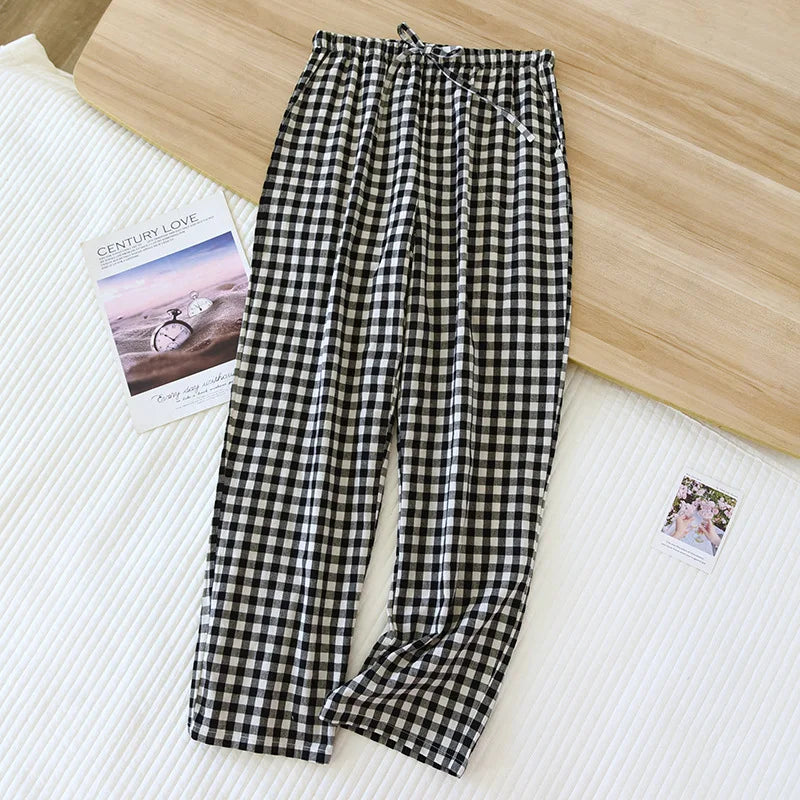 Comfortable plaid pajama bottoms