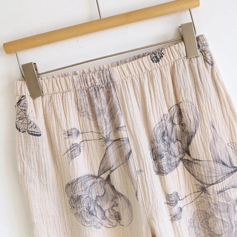 Kyoto Butterfly Cotton Kimono Set
