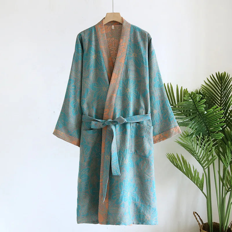 Retro Jacquard Patterned Robe