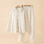 Striped Pajama Set with Collar