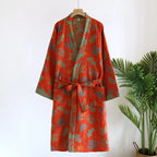 Retro Jacquard Patterned Robe