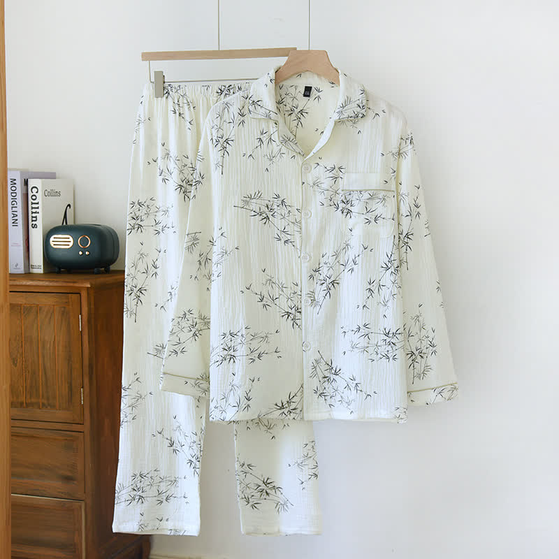 Bamboo Lapel Loungewear Set