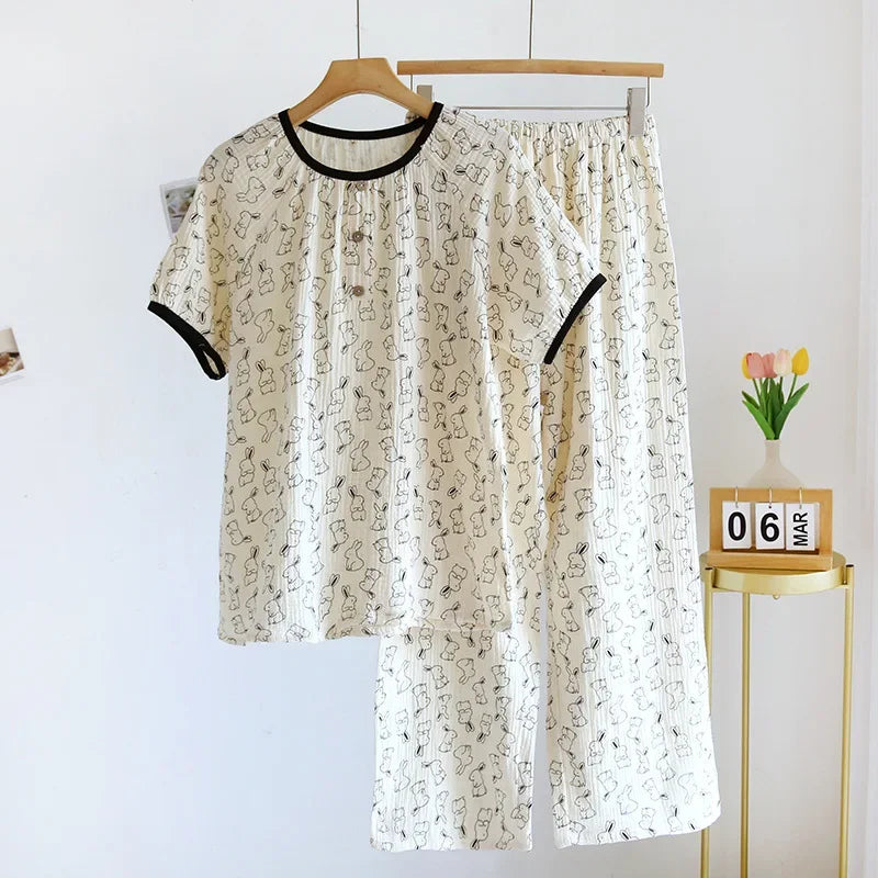 Elegant Round-Neck Short Set