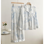 Gray Print Pajama Set