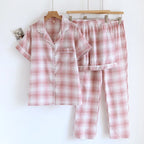 Short-Sleeve Plaid Set (3 Pieces)