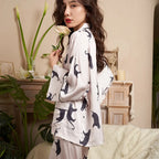 Luxurious Satin Leopard Print Pajama Set