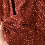 Red Cotton Set with Rose Details