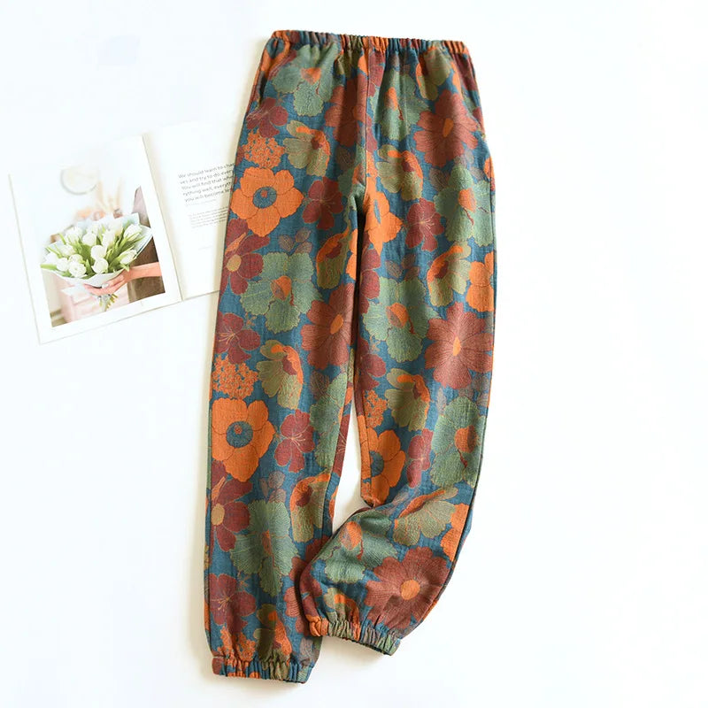 Retro Jacquard Pajama Bottoms