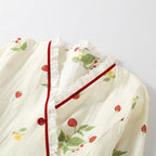 Strawberry Print Cotton Pajama Set