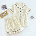 Polka Dot Print Short-Sleeve Pajama Set