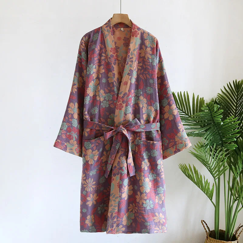 Retro Jacquard Patterned Robe