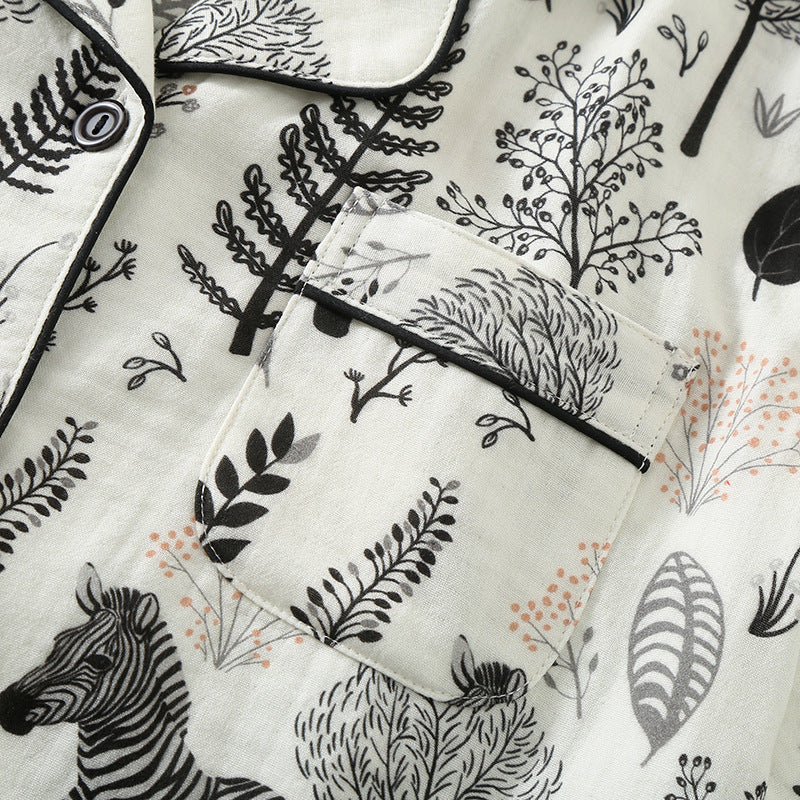 Zebra Design Cotton Pajama Set