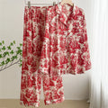Red Leaves Pajama Set