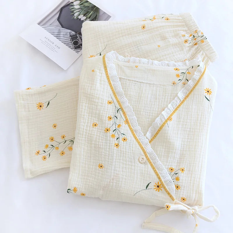 Spring Crepe Kimono Set